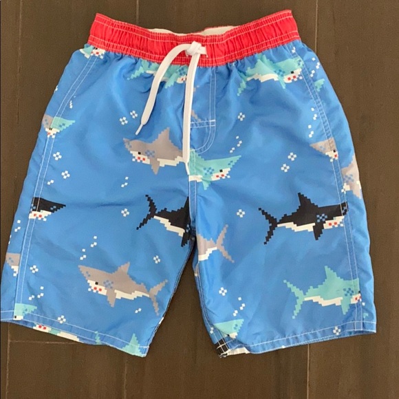 Wes and Willy Bitmap Sharks Swim Trunk - Picture 2 of 5